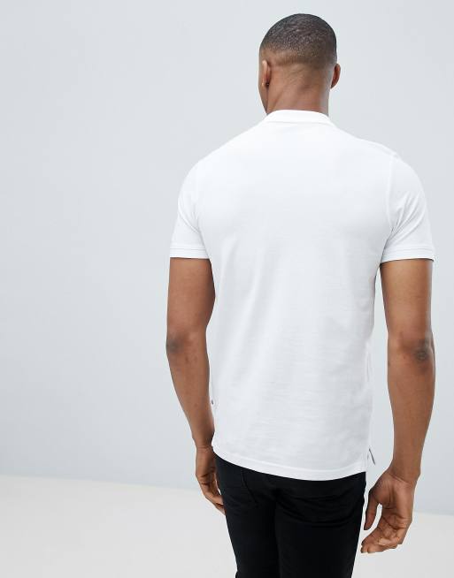 Jack & Jones Essentials - hvid polo med smal pasform og piqué-logo, 2 af 4