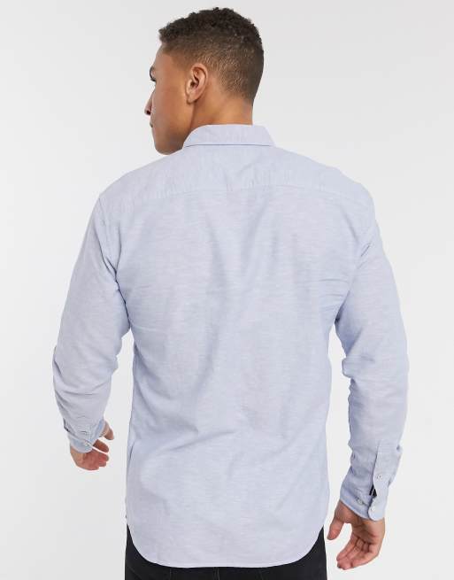 Jack & Jones – Essentials - Jasnoniebieska koszula o dopasowanym kroju z mieszanki lnianej, 2 z 4