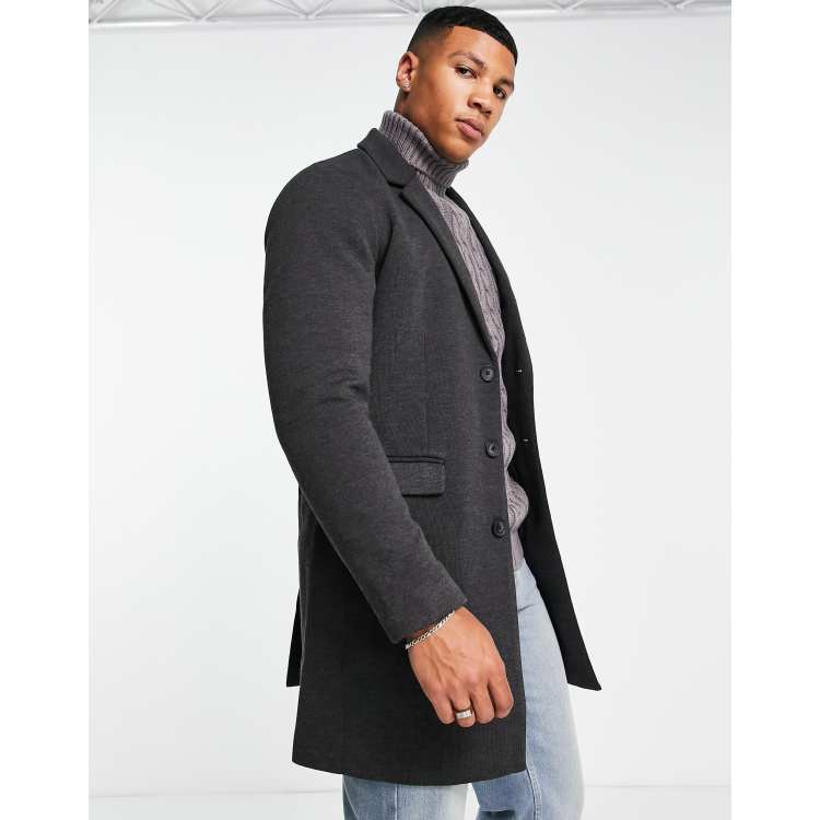 Jack and jones grey on sale coat