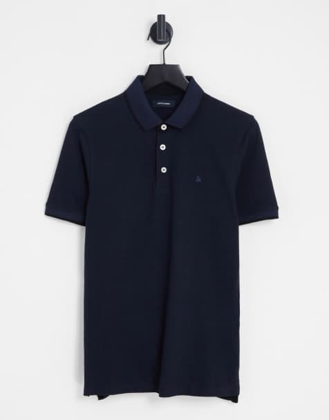 Jack & Jones Essentials jersey polo in navy - view 1