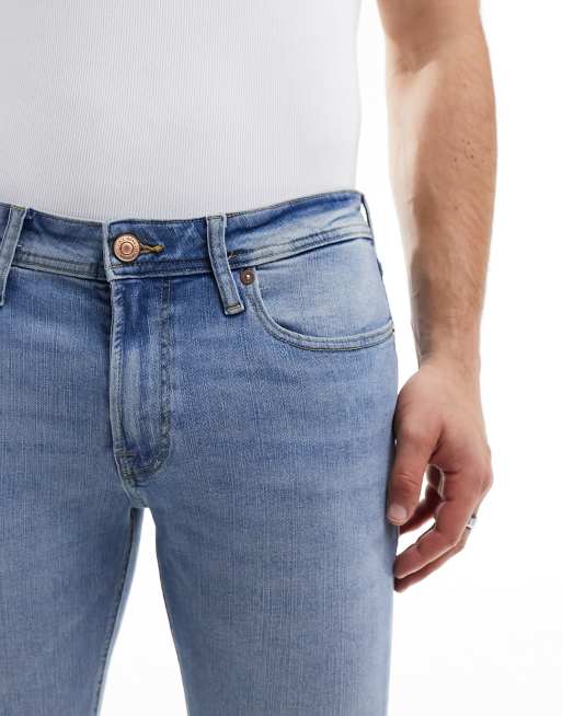 Jack & Jones Essentials - Liam - Skinny-fit jeans in lichte wassing blauw , 3 van 5