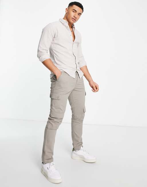 Jack & Jones Essentials - Linnen overhemd in grijs, 4 van 4