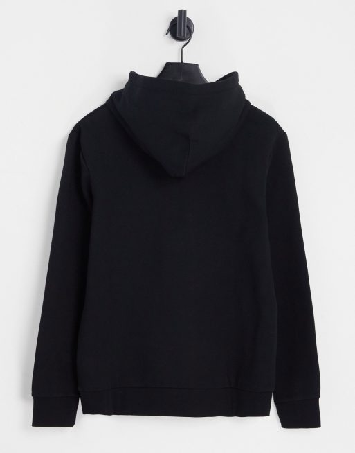 Jack & Jones Essentials logo hoodie in black, 2 of 4