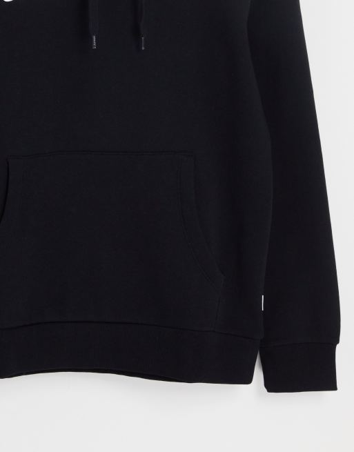Jack & Jones Essentials logo hoodie in black, 4 of 4