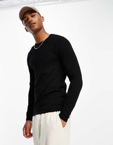 black shirt mens long sleeve