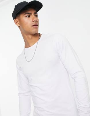 Jack & Jones Essentials Long Sleeve T-shirt In White