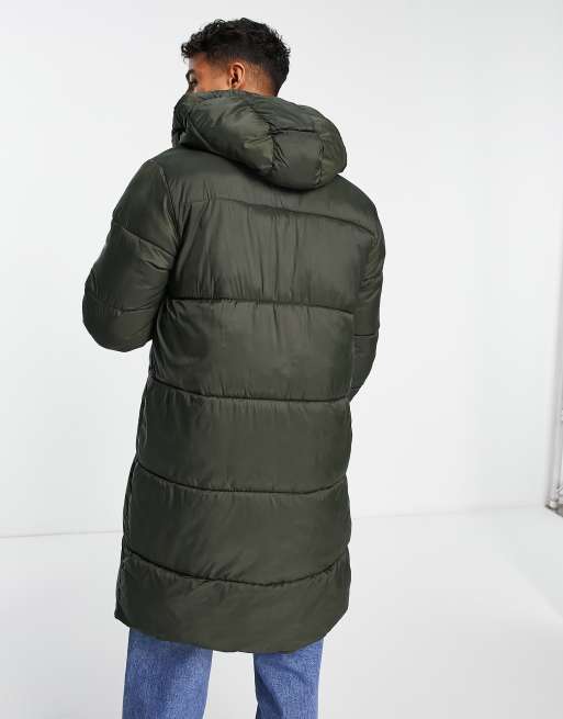 JAC JOSSA KHAKI LONGLINE PUFFER JACKET