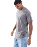 [Jack & Jones] Jack & Jones Essentials longline t-shirt with curve hem in grey XS Castlerock