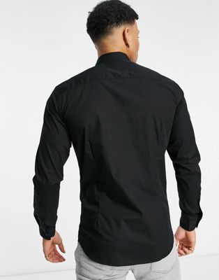 Homme Jack & Jones - Essentials - Lot de 2 chemises habillées coupe slim - Noir