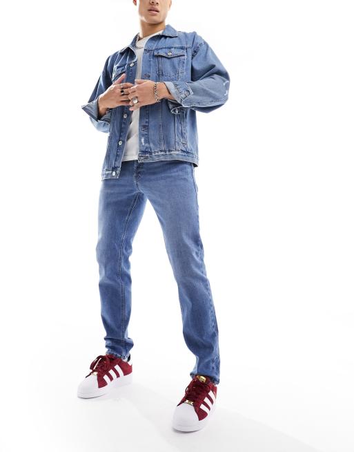 Jack & Jones Essentials – Mike – Jasnoniebieskie jeansy ze zwężanymi nogawkami, 4 z 5