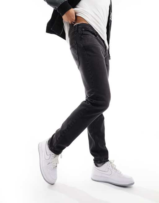Jack & Jones Essentials - Mike - Jeans met toelopende pasvorm in zwart met wassing, 5 van 5