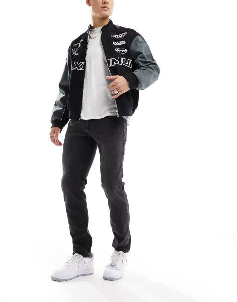 Jack & Jones Essentials Mike tapered fit jeans in washed black - view 1
