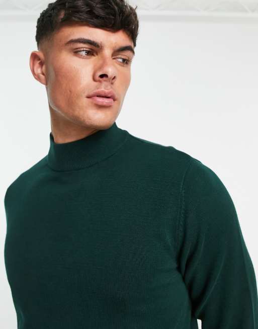 Green mock neck on sale sweater