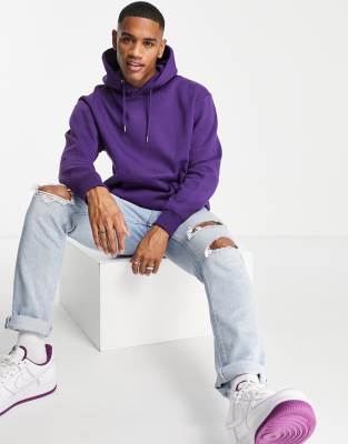 Jack Jones Essentials oversize hoodie in purple