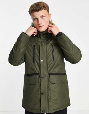 jack and jones parka khaki