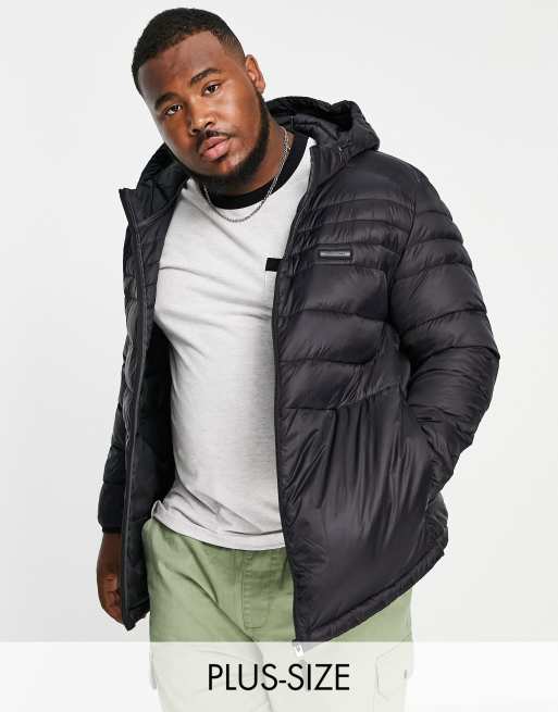 Jack & jones quilted jacket with hood sale