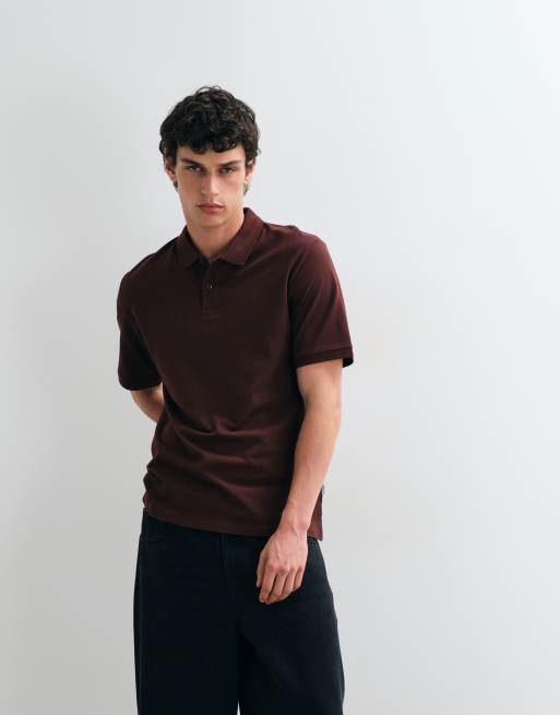 Jack & Jones Essentials – Polohemd in Burgunderrot, 3 von 5