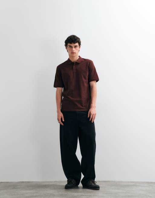 Jack & Jones - Essentials - Poloshirt in bordeauxrood, 2 van 5