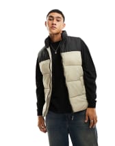 Jack & Jones Essentials puffer gilet in black | ASOS