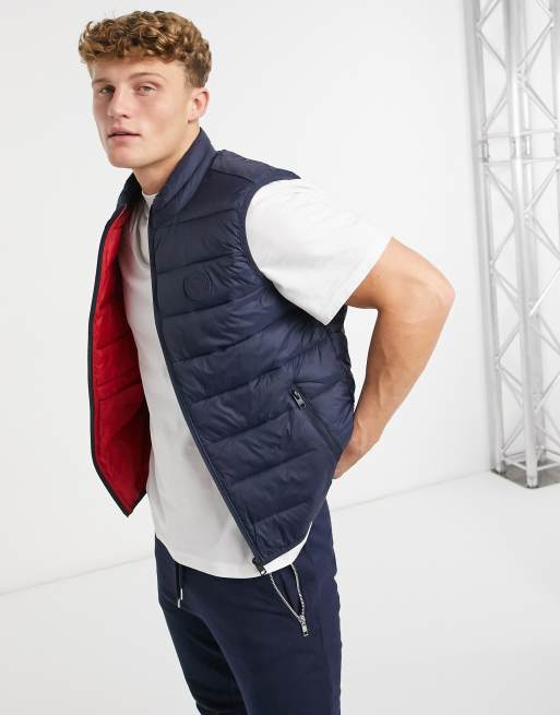 Jack & Jones Essentials puffer gilet in navy