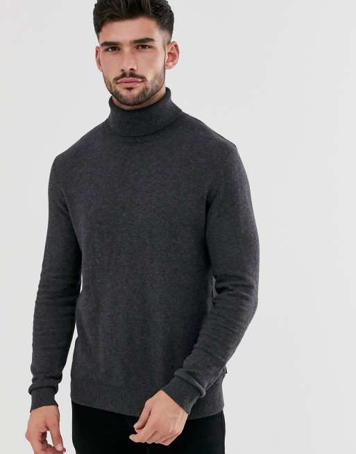 Jack & Jones - Essentials - Pull col roulé en maille