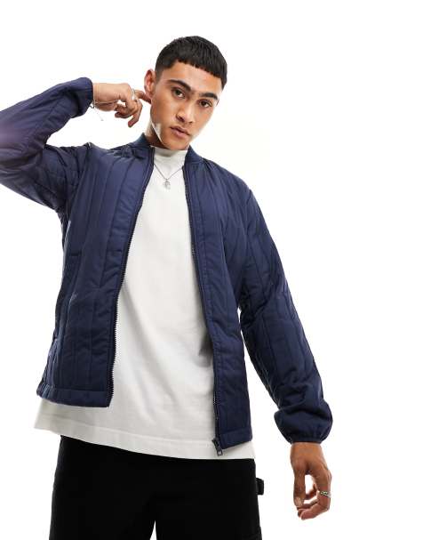 ASOS DESIGN oversized scuba jacket in navy