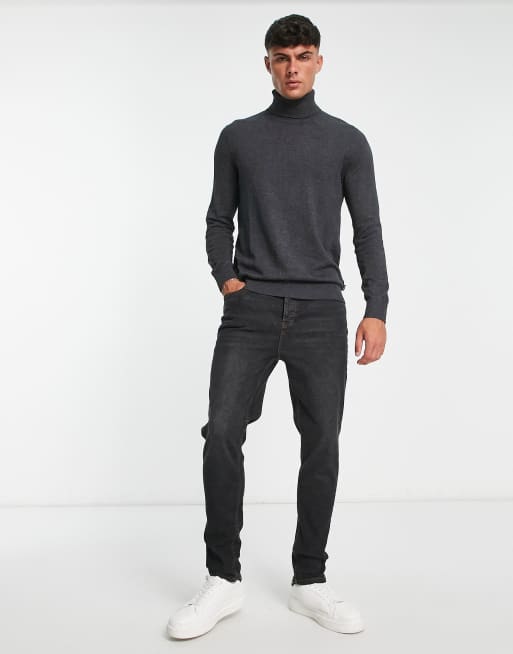 Dark grey hotsell roll neck