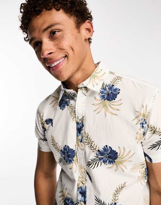 FLORAL PRINT SHORT-SLEEVE SHIRT