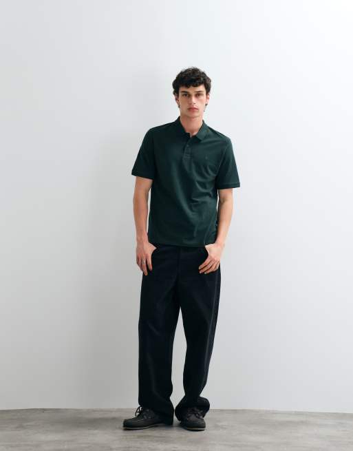 Jack & Jones – Essentials – Skogsgrön t-shirt i pikémodell, 2 av 5