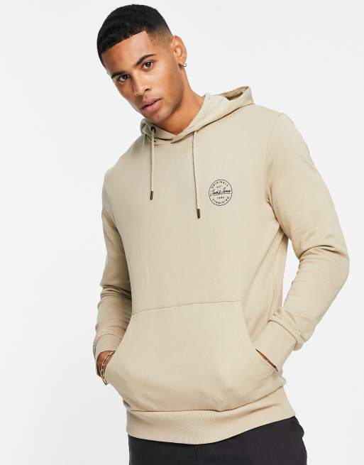 Jack and outlet jones beige hoodie