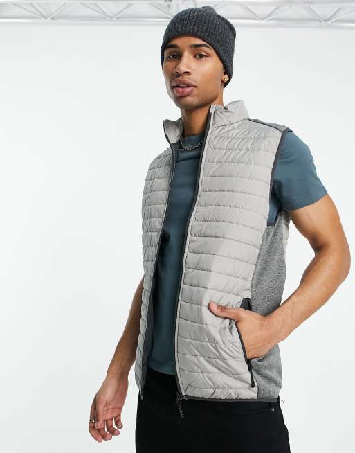 Jack & Jones Essentials – Steppweste in Grau 