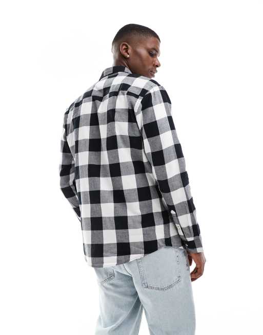 Jack & Jones – Essentials – Svart och vit, rutig skjorta i flanell , 2 av 4
