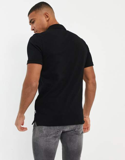 Jack & Jones – Essentials – Svart pikétröja med smal passform och logga, 2 av 4