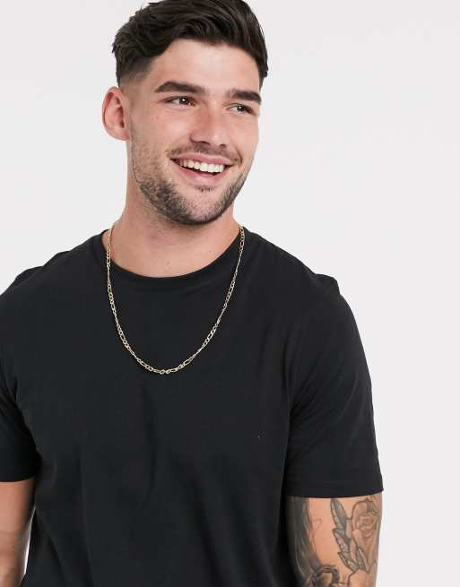 Jack & Jones – Essentials – Svart t-shirt med rund halsringning i bomull - BLACK, 3 av 4