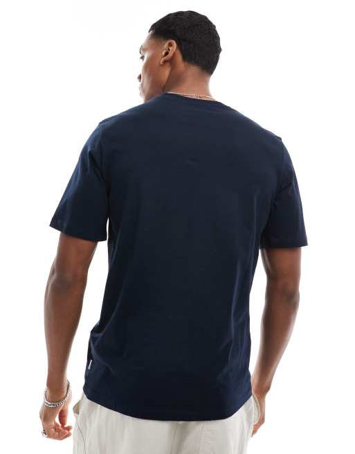 Jack & Jones Essentials – T-Shirt aus Baumwolle in Marineblau mit Rundhalsausschnitt – NAVY, 3 von 4