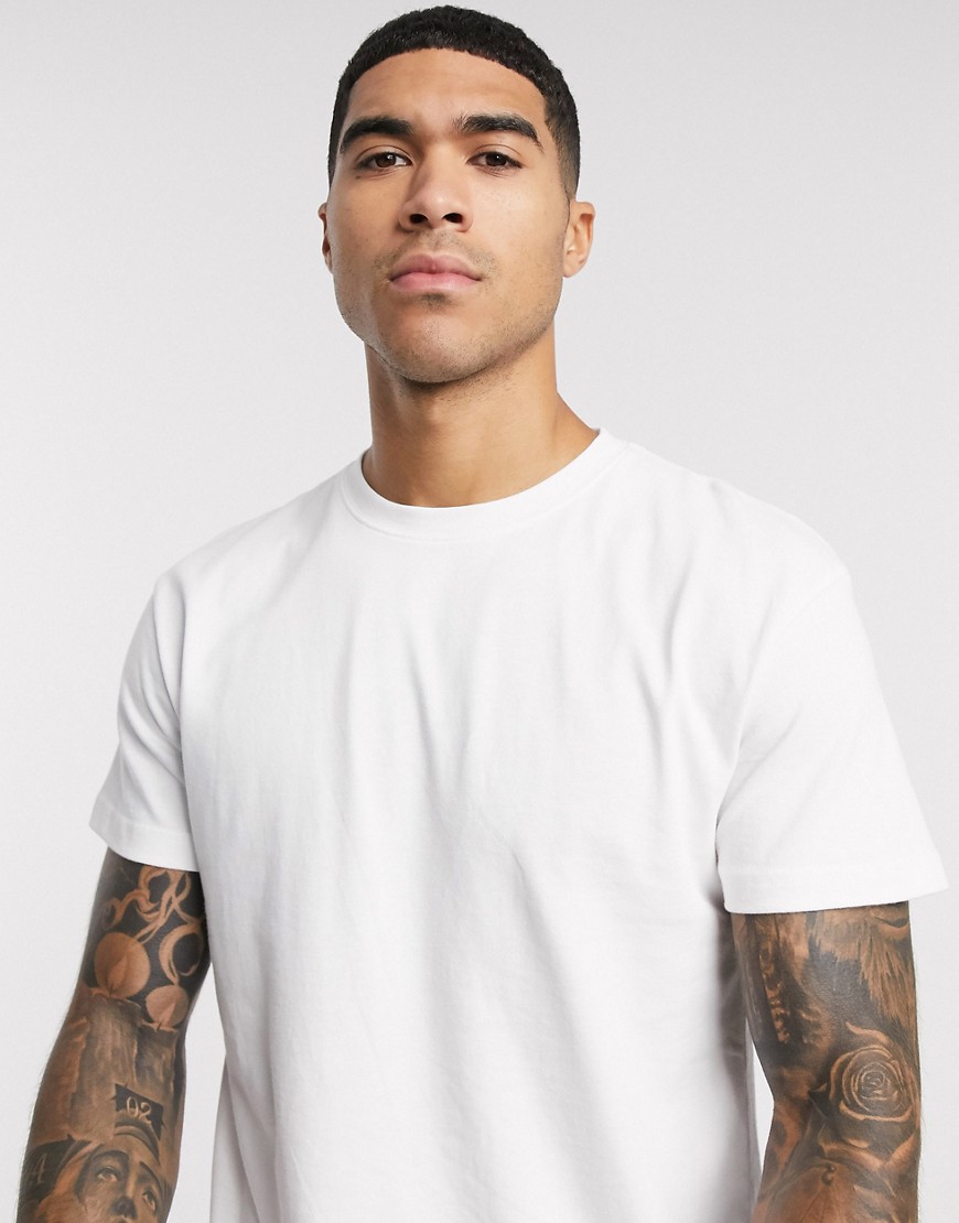 Jack & Jones Essentials - T-shirt comoda in cotone organico pesante bianca-Bianco