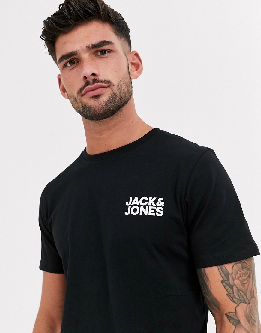T-shirt con logo sul petto nera-Nero - Jack&Jones T-shirt donna  - immagine1