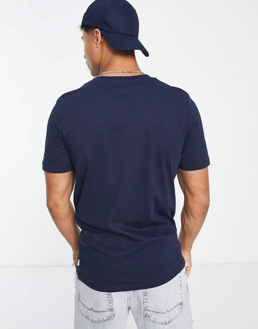 Jack & Jones Essentials - T-shirt girocollo in cotone blu navy, 2 di 4