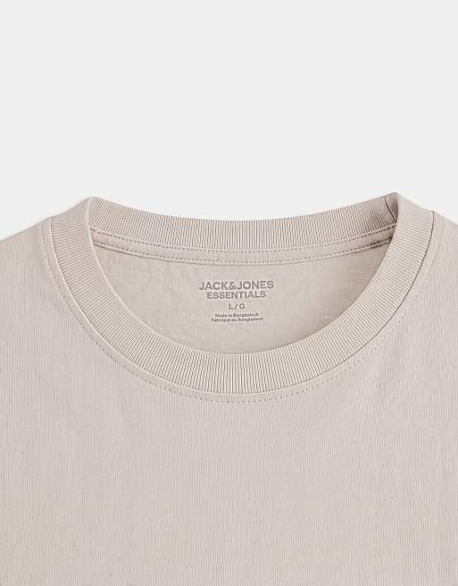 Jack & Jones essentials t-shirt in beige, 9 of 9