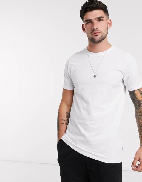 Jack & Jones Essentials t-shirt in cotton with crew neck in white - WHITE
