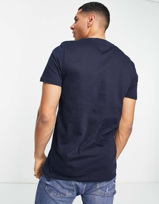 Jack & Jones Essentials - T-shirt met logoprint op de borst in marineblauw , 2 van 4