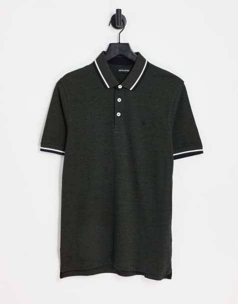 Jack & Jones Essentials tipped polo in green - view 1