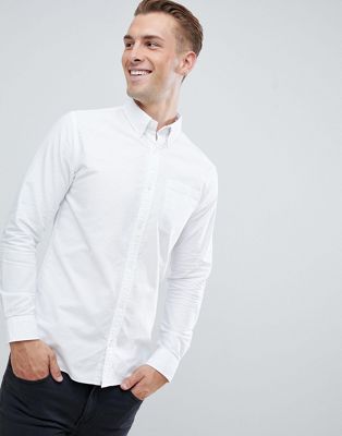 Jack & Jones Essentials – Vit oxfordskjorta med smal passform