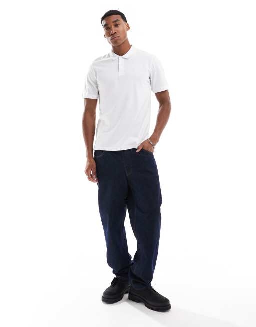 Jack & Jones – Essentials – Weißes Pikee-Polohemd mit Logo, 2 von 4