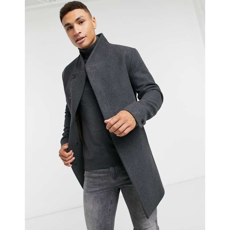 Jack jones high store neck wool coat