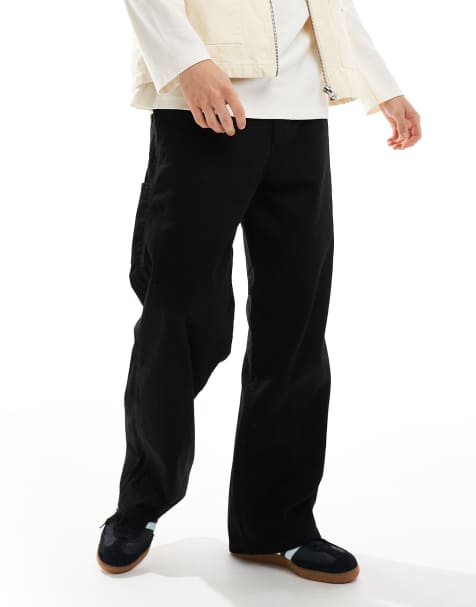 Jack & Jones evan baggy fit worker pants in black - view 1