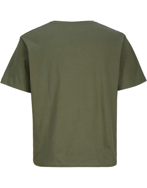 Jack & Jones Everest tee and pants lounge set in khaki, 3 of 4