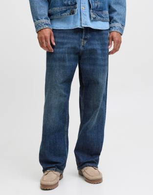 Jack & Jones Extra baggy fit jeans in blue denim