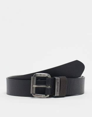 Jack & Jones Jack & Jones faux leather belt in black