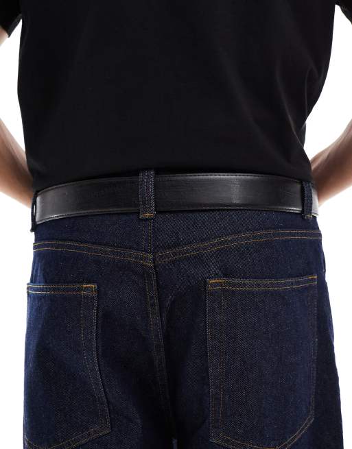Jack & Jones faux leather belt in black, 3 of 3